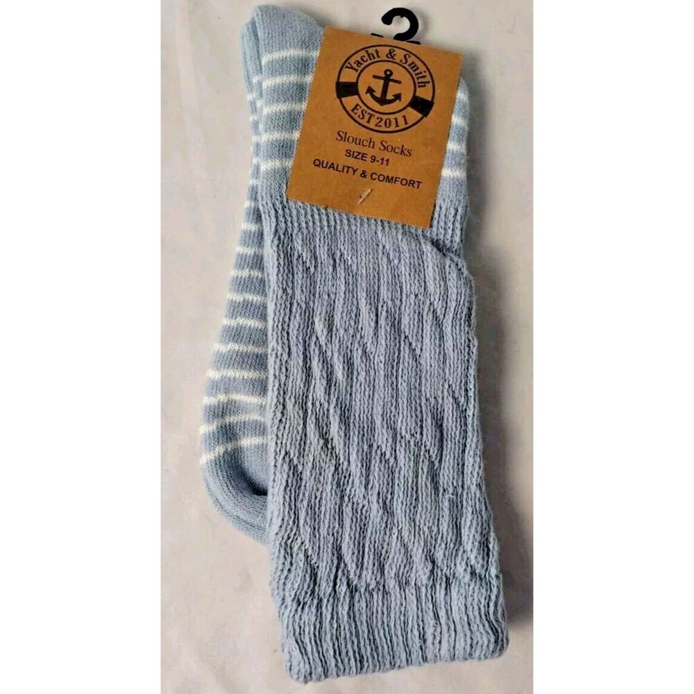 Yacht & Smith Blue Women's Slouch Socks-NEW with Tags!